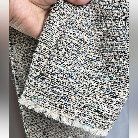 Theory Tweed Blazer Ualana Compromised Tweed Open Front Coat Size 10 Multicolor - Picture 8 of 16